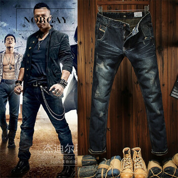 諾爾蓋（NORGAY） 直筒褲 青春休閑 男士牛仔褲