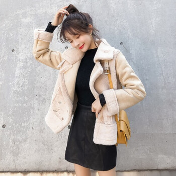短款厚棉衣外套女