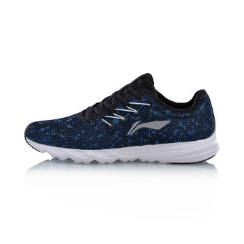 李寧（LI-NING）跑步鞋藍色/熒光亮綠 