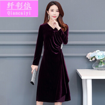 簡(jiǎn)約長(cháng)袖裙，微胖妹子的好幫手