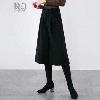 ONE BUYE 高腰  女 七分褲 休閑褲