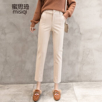 蜜思琦（Misiqi） 高腰 鉛筆褲/小腳褲 女 九分褲 休閑褲