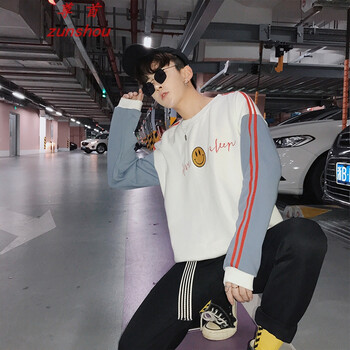 尊首（ZUNSHOU） 長袖 男士T恤 W48白色 