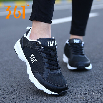 361°跑步鞋黑色/361度白 35
