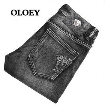 OLOEY 修身褲 歐美簡(jiǎn)約 男士牛仔褲
