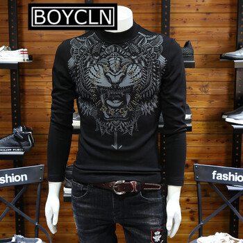 BOYCLN 長(zhǎng)袖 男士T恤 黑色 XL，4XL，L，M
