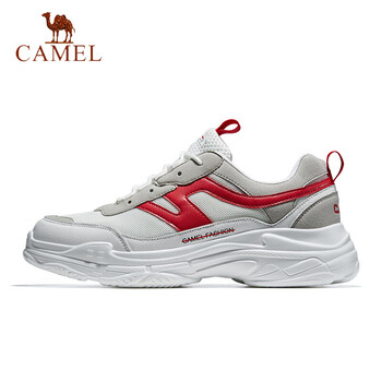 駱駝（CAMEL）跑步鞋白/灰/紅 44，45以上，38，39，40，41，42，43