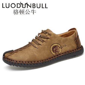 駱頓公牛（LUODUNBULL）男士601卡其系帶-四季款式 46