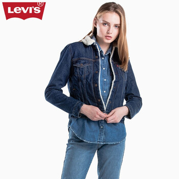 Levi's  長(zhǎng)袖 女 短外套 毛領(lǐng)