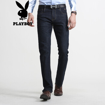 花花公子（PLAYBOY） 修身褲 商務(wù)休閑 男士牛仔褲