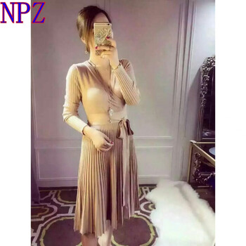 NPZ 純色 深V款 連衣裙