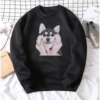 古萊登（GODLIKE） 長袖 男士T恤 捏臉哈士奇黑衛(wèi) S，XL，L，XXL，M，XXXL