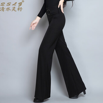 清水靈籽（QSLZ） 自然腰 直筒褲 女 長(zhǎng)褲 休閑褲