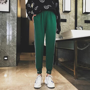 寬松螺紋女款褲子
