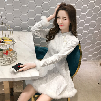 元素,流行,新款,白色,趨勢,毛毛裙無袖,樣式