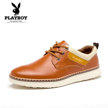 花花公子（PLAYBOY OUTDOOR）男士黃棕(皮鞋碼) 44