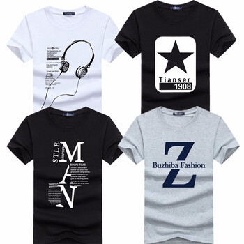 過迭 短袖 男士T恤 HTY短袖耳機(jī)白+五星黑+大M黑+大Z灰 S，XL，L，XXXL，XXL，M