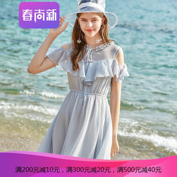 微胖妹子的小心機，純色連衣裙