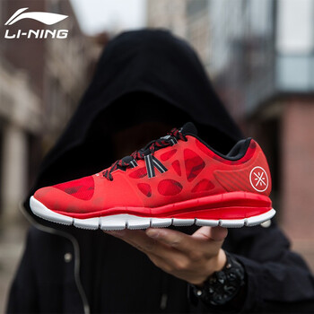 李寧（LI-NING）跑步鞋韋德紅色跑鞋 