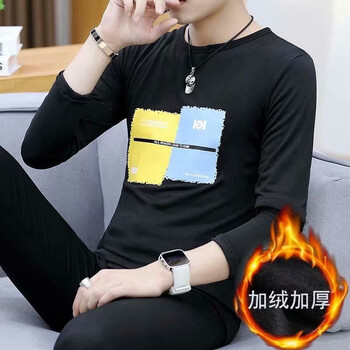 莫戈里（MOGORI） 長(zhǎng)袖 男士T恤 IOI黑加絨 