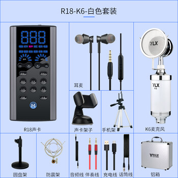 怡樂(lè)星（YILEXING）  支撐式 麥克風(fēng) R18+K6-套裝（3色可選）