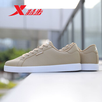 特步（XTEP）板鞋淺棕色 
