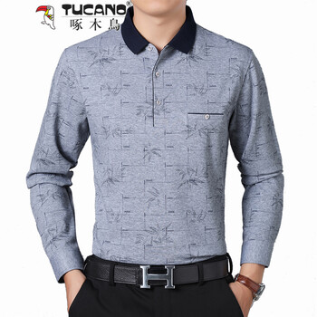 啄木鳥（TUCANO） 長袖 男士T恤 灰色Z001T8817 S，XL，L，XXL，M