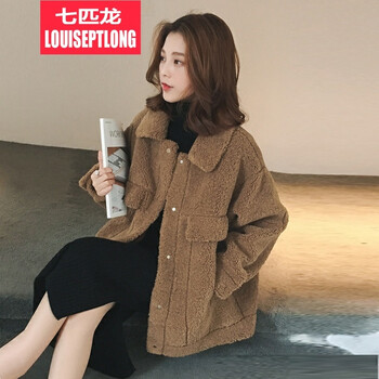 路易七匹龍（LOUISEPTLONG） POLO領(lǐng) 長袖 女 短外套 口袋