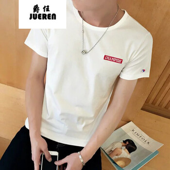 威覺（WEIJUE） 短袖 男士T恤 刺繡英文短袖白 