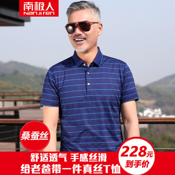 南極人（Nanjiren） 短袖 男士T恤 SF107藍(lán)色 
