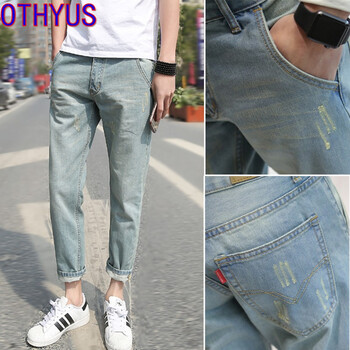 OTHYUS 直筒褲 青春休閑 男士牛仔褲