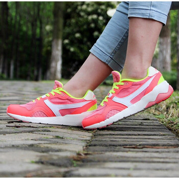 李寧（LI-NING）跑步鞋熒光橙紅/火鳥粉 35，36，37，38，39