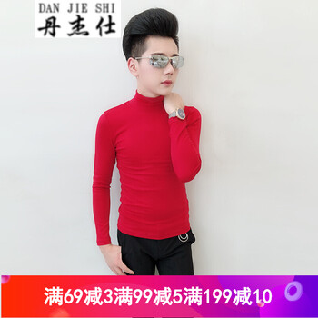 丹杰仕（DANJIESHI） 長袖 男士T恤 紅色 XL，L，M，XXL，XXXL