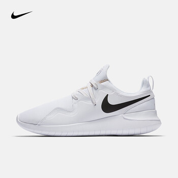 耐克（NIKE）跑步鞋休閑白色黑勾AA2160-104 42
