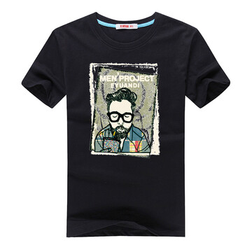 七匹鯊 短袖 男士T恤 黑色 S，XL，L，M，XXL，XXXL，加大