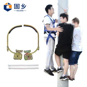 固乡加厚型电工脚扣 无缝钢管电线杆脚扣 路灯杆 爬杆 登杆 10米 12米 15米电信水泥杆【250型 6-8米杆】