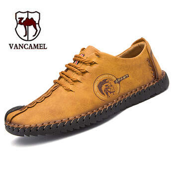 西域駱駝（VANCAMEL）男士金黃-綁帶款 41