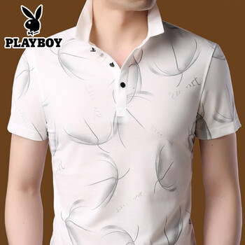 花花公子（PLAYBOY ESTABLISHED 1953） 短袖 男士T恤 GZ12850白色 
