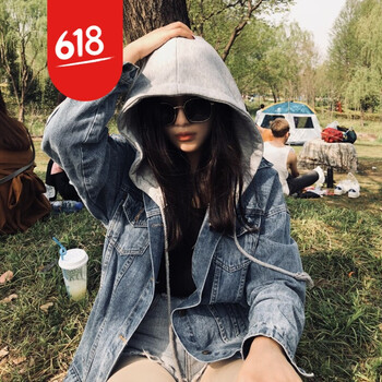 純色牛仔外套，微胖妹子的標配
