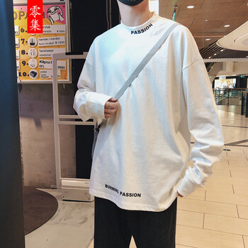 零集（LINGJI） 長袖 男士T恤 白色 