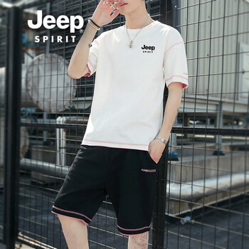 Jeep 短袖 男士T恤 白色JQN1913 