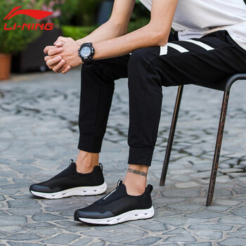 李寧（LI-NING）跑步鞋夏季透氣運(yùn)動(dòng)鞋【黑色】 