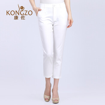 康佐（KANGZO） 高腰 直筒褲 女 九分褲 休閑褲