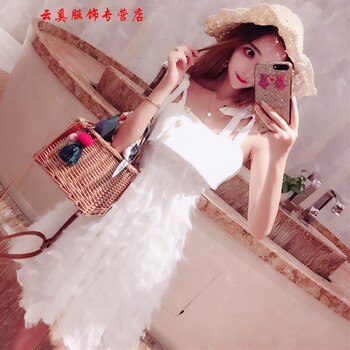 元素,流行,新款,白色,趨勢,毛毛裙無袖,樣式
