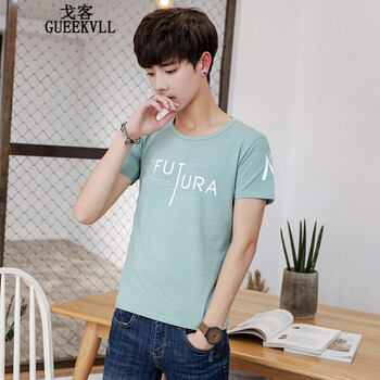 戈客（GUEEKVLL） 短袖 男士T恤 湖藍(lán)色 XL，L，M，XXL，XXXL