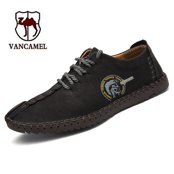 西域駱駝（VANCAMEL）男士黑色-綁帶款 41