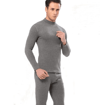 袋鼠（DAISHU） 長(cháng)袖 男士T恤 淺灰色半高領(lǐng) 