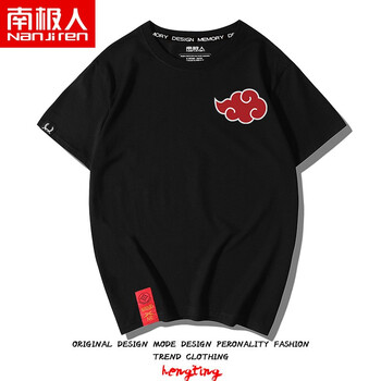 南極人（Nanjiren） 短袖 男士T恤 黑/胸標紅云. 