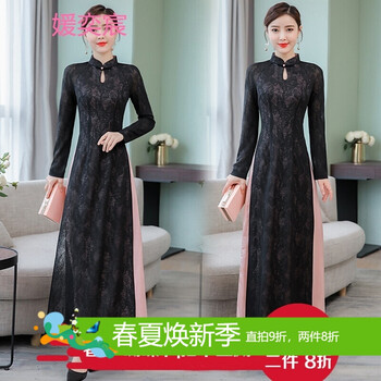 復(fù)古長袖連衣裙，打造性感小仙女