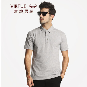 富紳（Virtue） 短袖 男士T恤 灰色00TC103SM 